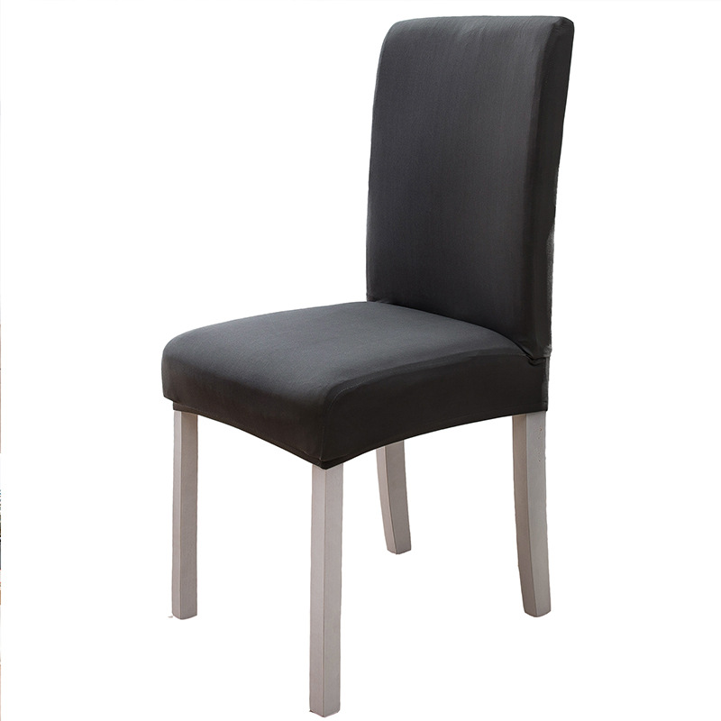 Picture of Cross-border plain milk silk elastic chair cover hotel restaurant half chair cover conference conjoined chair cover wholesale