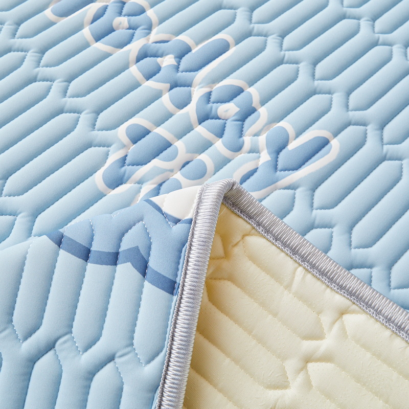 Picture of Class A latex mat three-piece set summer ice silk bed sheet bed hat foldable non-slip cooling soft mat air-conditioning mat