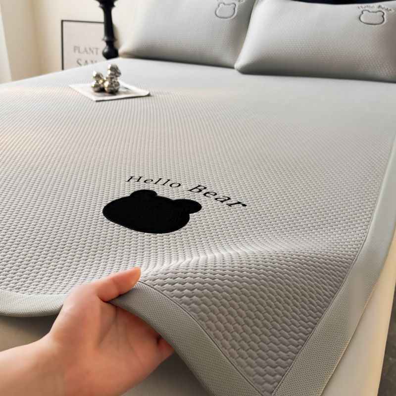 Picture of Class A cool feeling ice bean ice silk mat three-piece set 2025 summer new air conditioning soft mat mat machine washable
