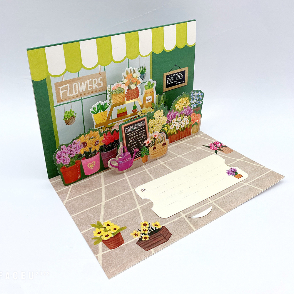 Picture of Mother's Day 3D Stereo Greeting Card Desktop Decoration Bronzing Ins Style Birthday Gift Children's Holiday Thank You Blessing Card