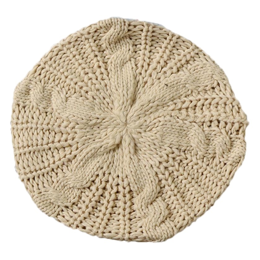 Cat Brother Icelandic Wool Beret Korean Fashion Women's Knitted Hat Trendy New Grandma Hat Cute Wool Hat