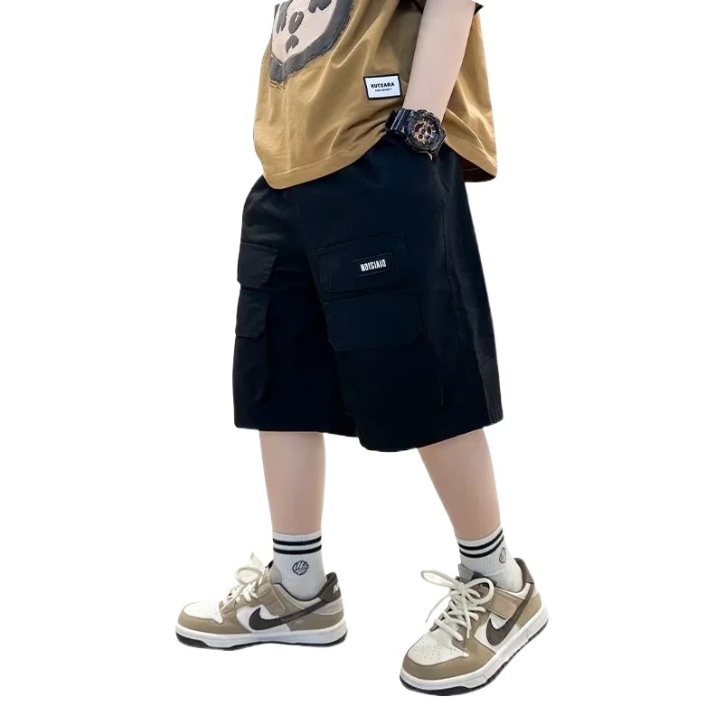 Children's Big Boy's Summer 2023 New Pants Casual Pants Summer Thin khaki Work Shorts Outer Wear