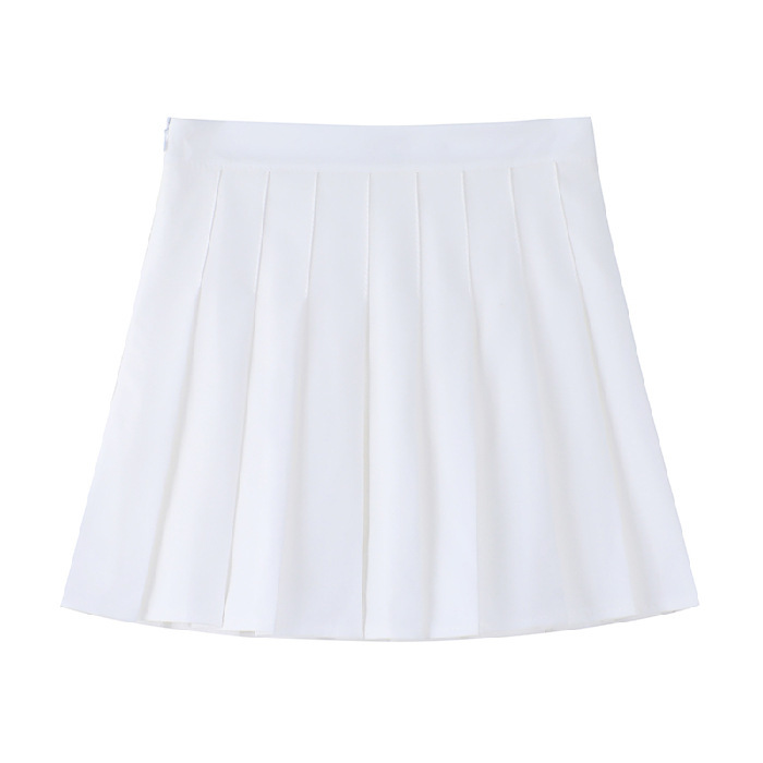Picture of (Safety Pants Zipper Button) Pleated Skirt JK Uniform Skirt All-match Skirt Spring Summer Short Skirt Trendy