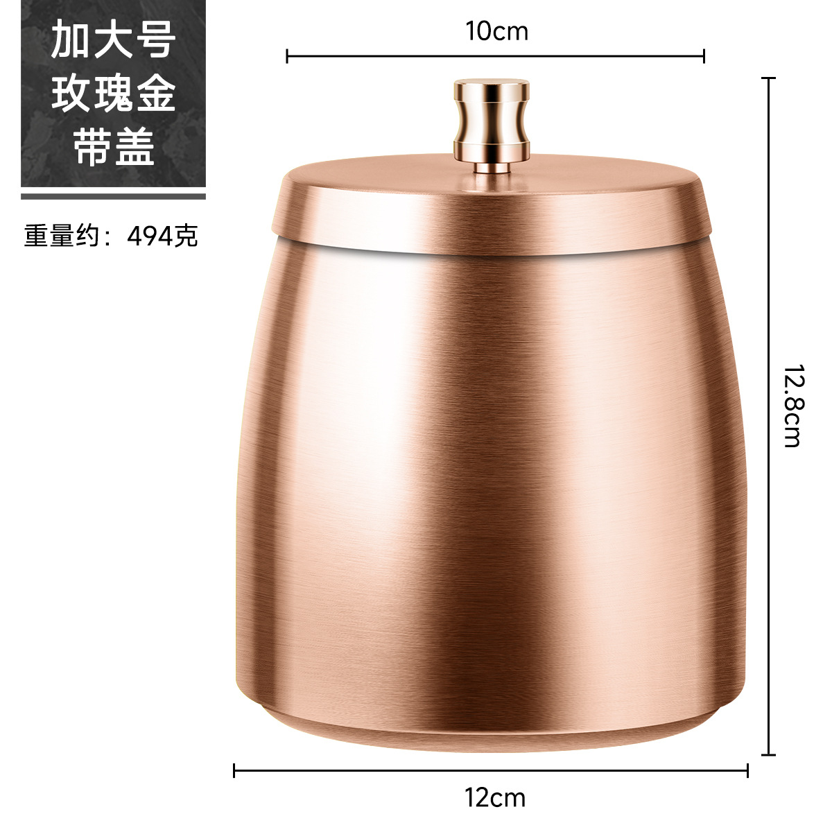 Picture of Wholesale titanium-plated stainless steel ashtray with lid thickened and raised anti-fly ash Internet cafe bar KTV office laser