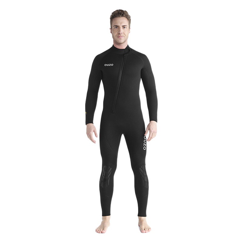5mm Wetsuit Men's Long-Sleeved Pants One-Piece Thickeneded Warm Wetsuit Swimsuit Surfing Suit Manufacturer Wholesale