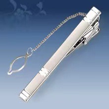 Picture of Metal tie clip men's suit chain 140 simple flower type business atmosphere with drill tie clip