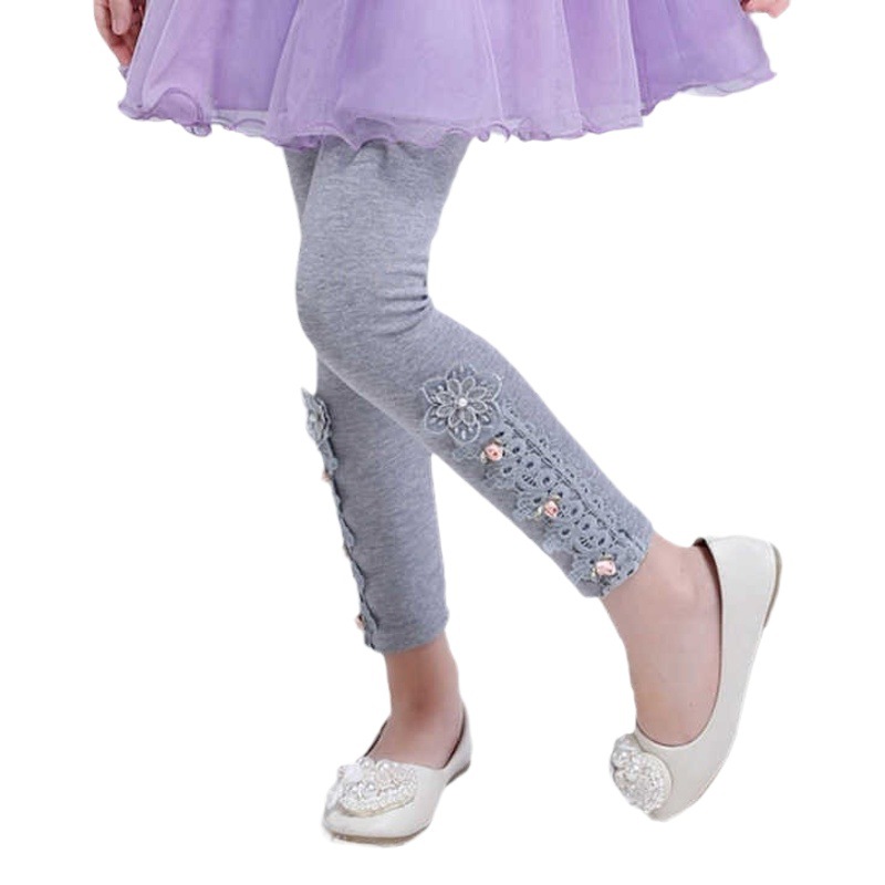 2021 new girls' leggings spring and autumn girls' trousers princess Joker slim-fit outer pants children's clothing wholesale