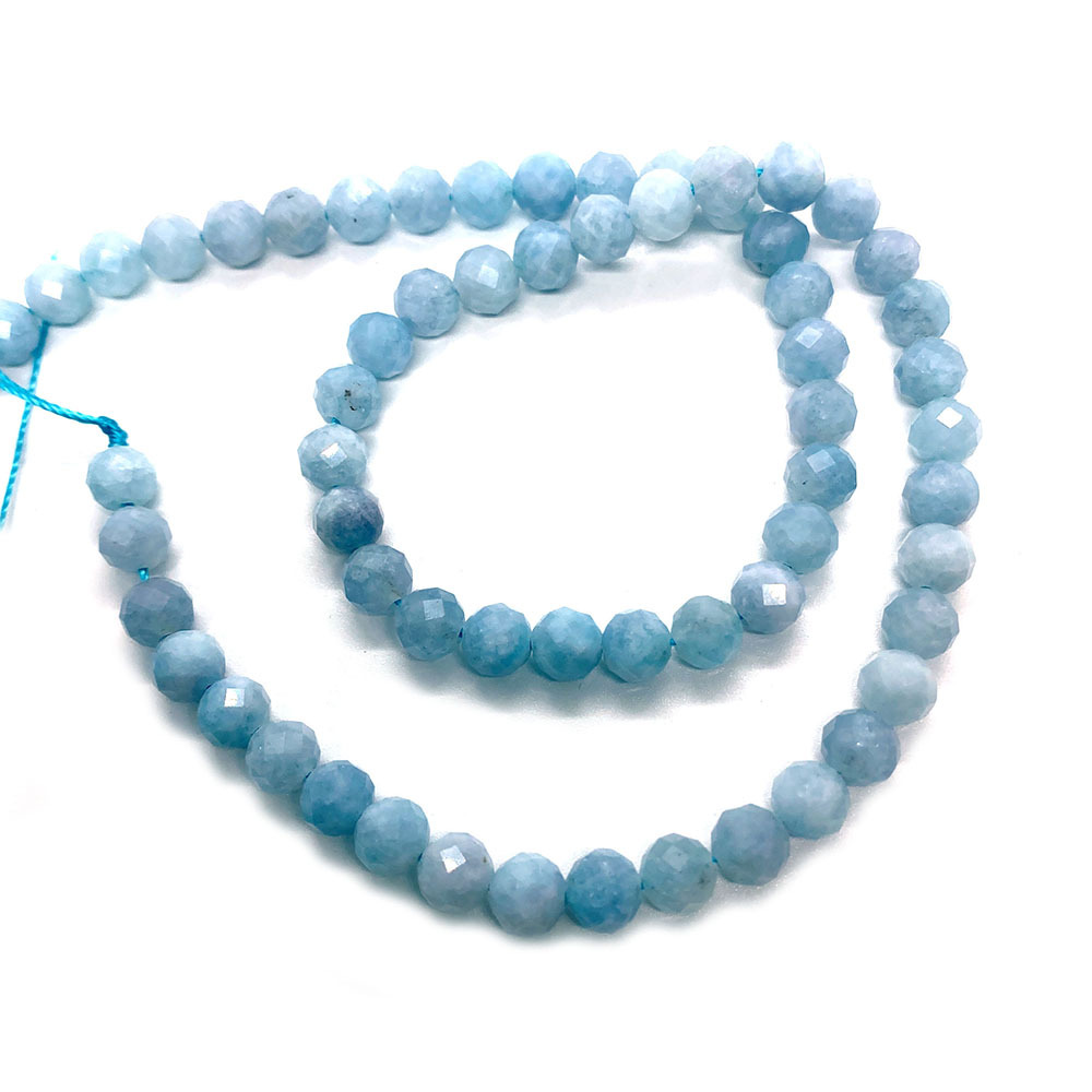 Picture of Natural stone cut surface loose beads 6mm round ball Hailanbao straight hole beaded DIY bracelet jewelry accessories wholesale