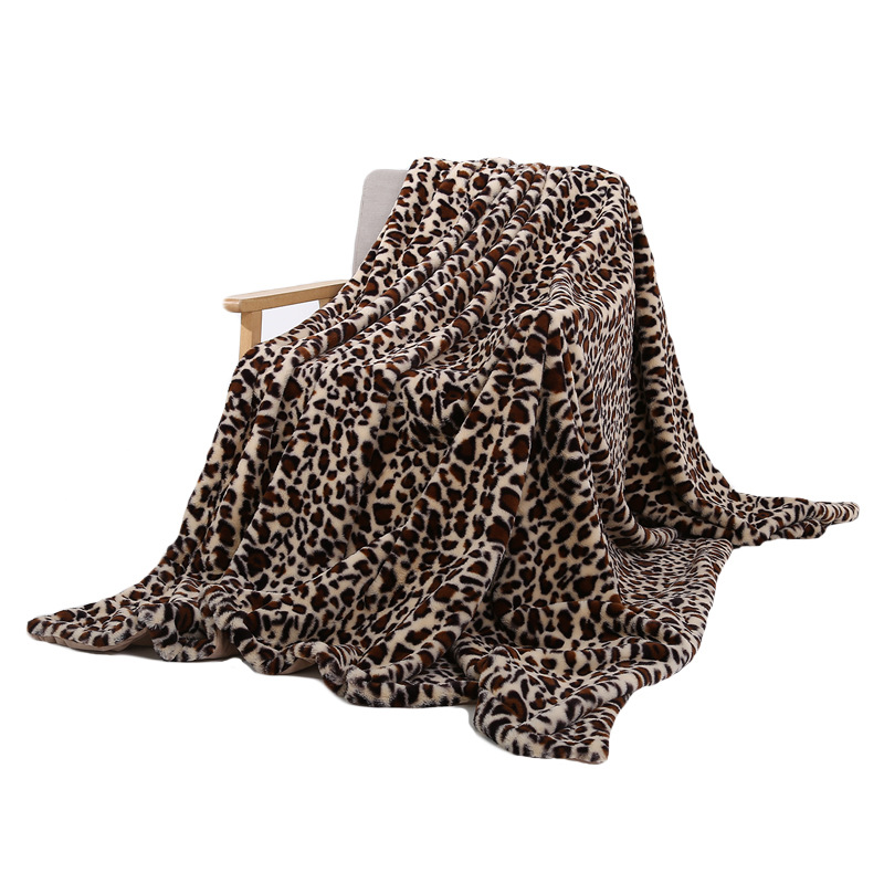 Leopard Blanket Rabbit Blanket Crystal Velvet Sofa Blanket Spot Blanket Nap Blanket