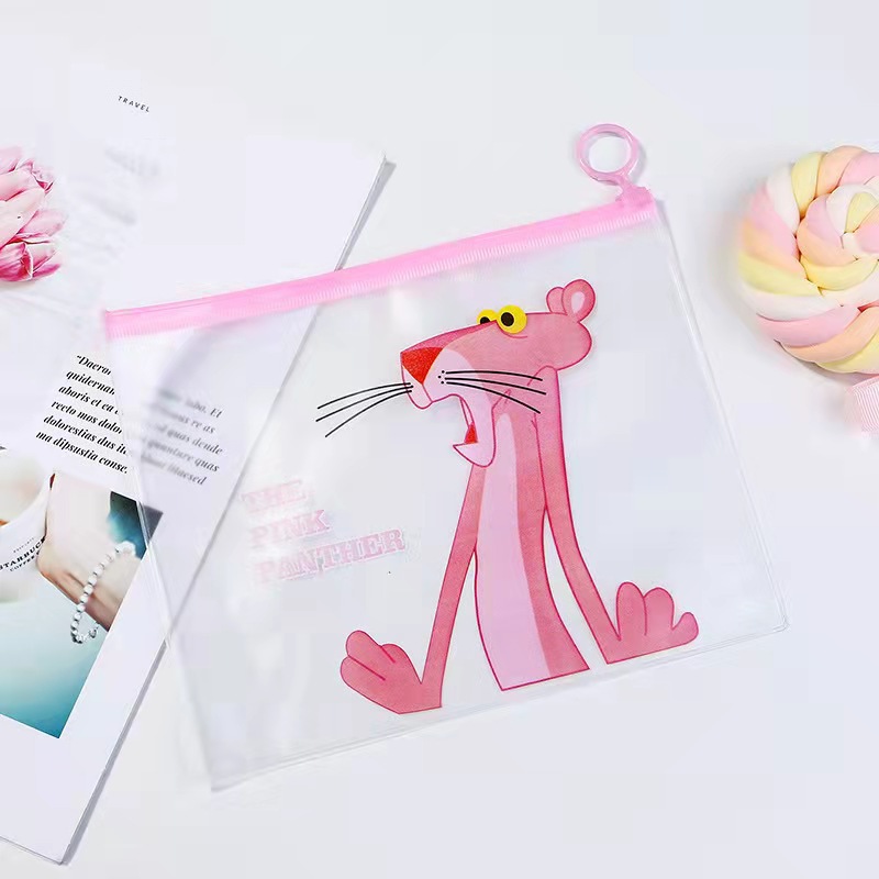 Pencil case stationery bag student cartoon file bag cute pen holder transparent stationery pvc wholesale plastic storage students