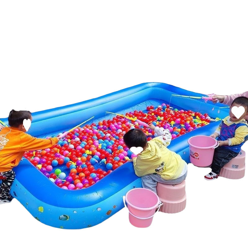 Picture of Baby inflatable fishing pond children's fishing pond stall commercial beach home park children's toys paddling pool set