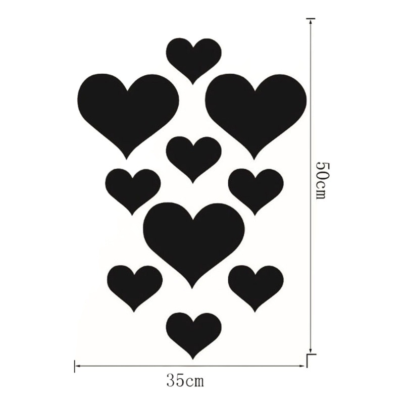 Cross-border hot selling home love mirror wall sticker decorative background wall acrylic mirror 3D heart-shaped decoration