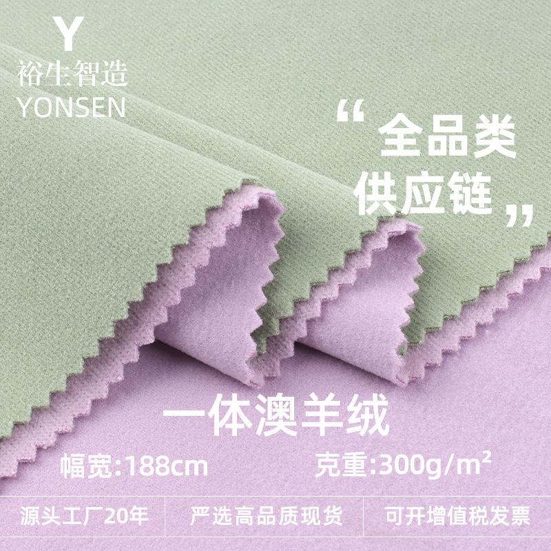 Spot All-In-One Australian Cashmere Fabric 300g Stretch Polar Fleece Autumn and Winter Warm Home Wear Sweatshirt Suit Fabric
