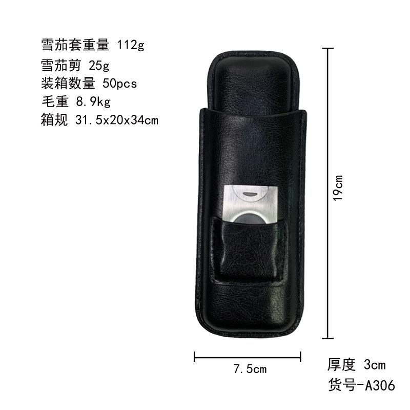 Picture of in stock Cuban Cigar Set for Cigar Shear Portable Goya Moisturizer Cowhide Travel Pack