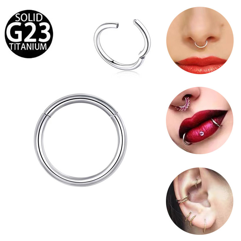 G23 European and American cross-border new seamless ring earrings nose ring lip ring universal ring body piercing jewelry wholesale