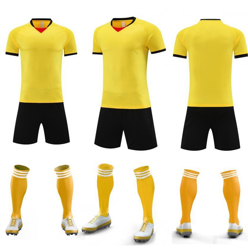 New Football Uniform Suit for Men and Women, Short-Sleeved Competition Training Uniform, Primary and Secondary School Students Competition Distance Team Uniform
