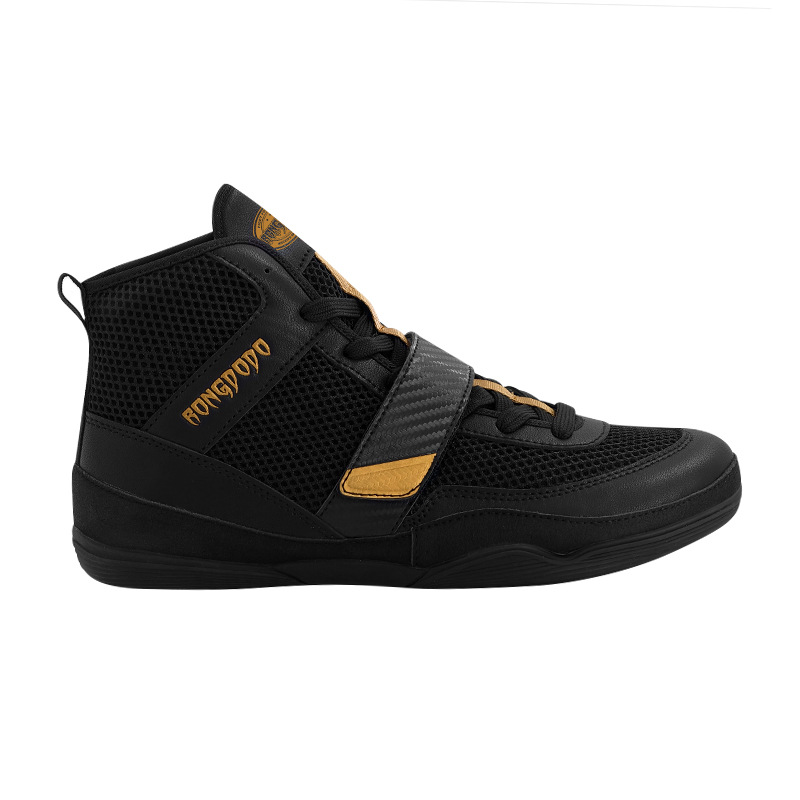 Picture of Boxing shoes, men's and women's Sanda training, martial arts fighting shoes, high-top Muay Thai breathable professional freestyle shoes, wrestling shoes