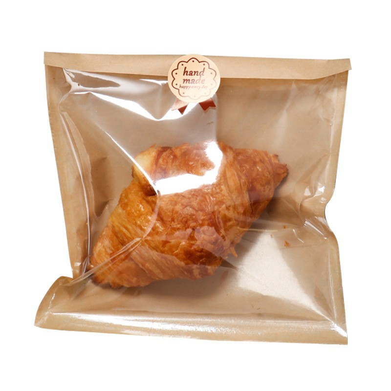 Picture of Half film paper bread bag baking dessert croisso toast food transparent packing bag kraft paper bag spot