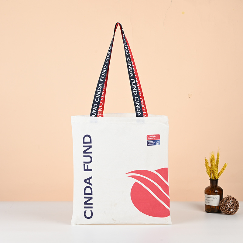 Cross-border large capacity canvas bag wholesale color printing hand-painted advertising printing logo creative portable cotton bag
