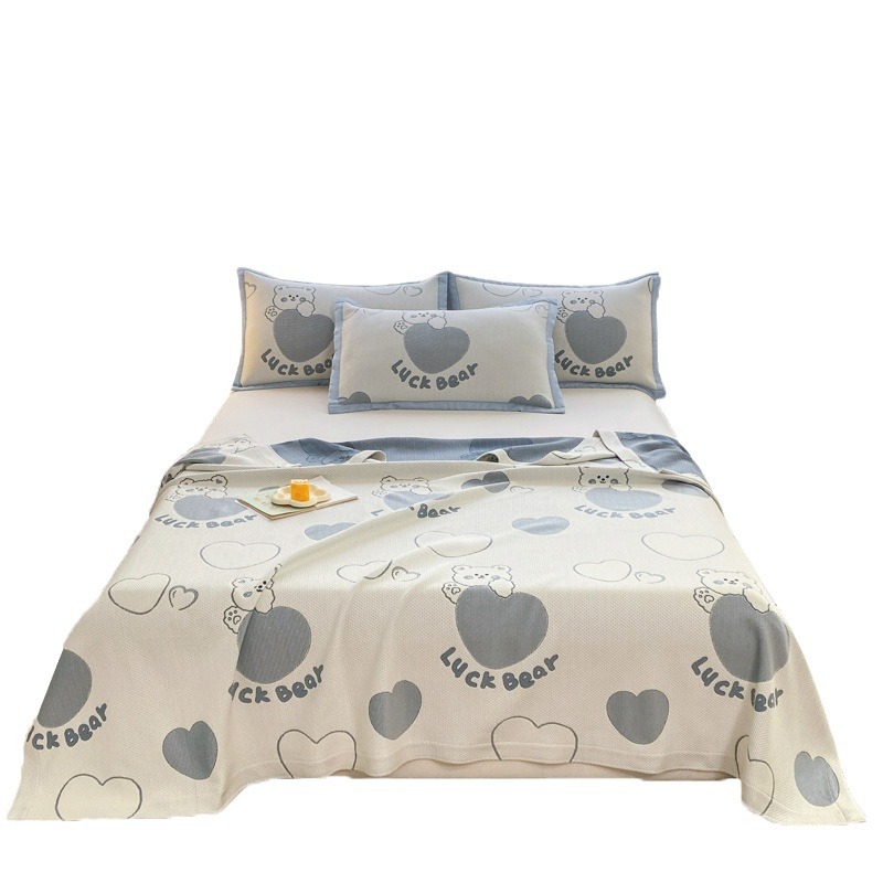 Picture of Ice Silk Summer Cool Blanket Nap Thin Summer Cool Quilt Gauze Towel Adult Cool Summer Blanket Thin Blanket Summer