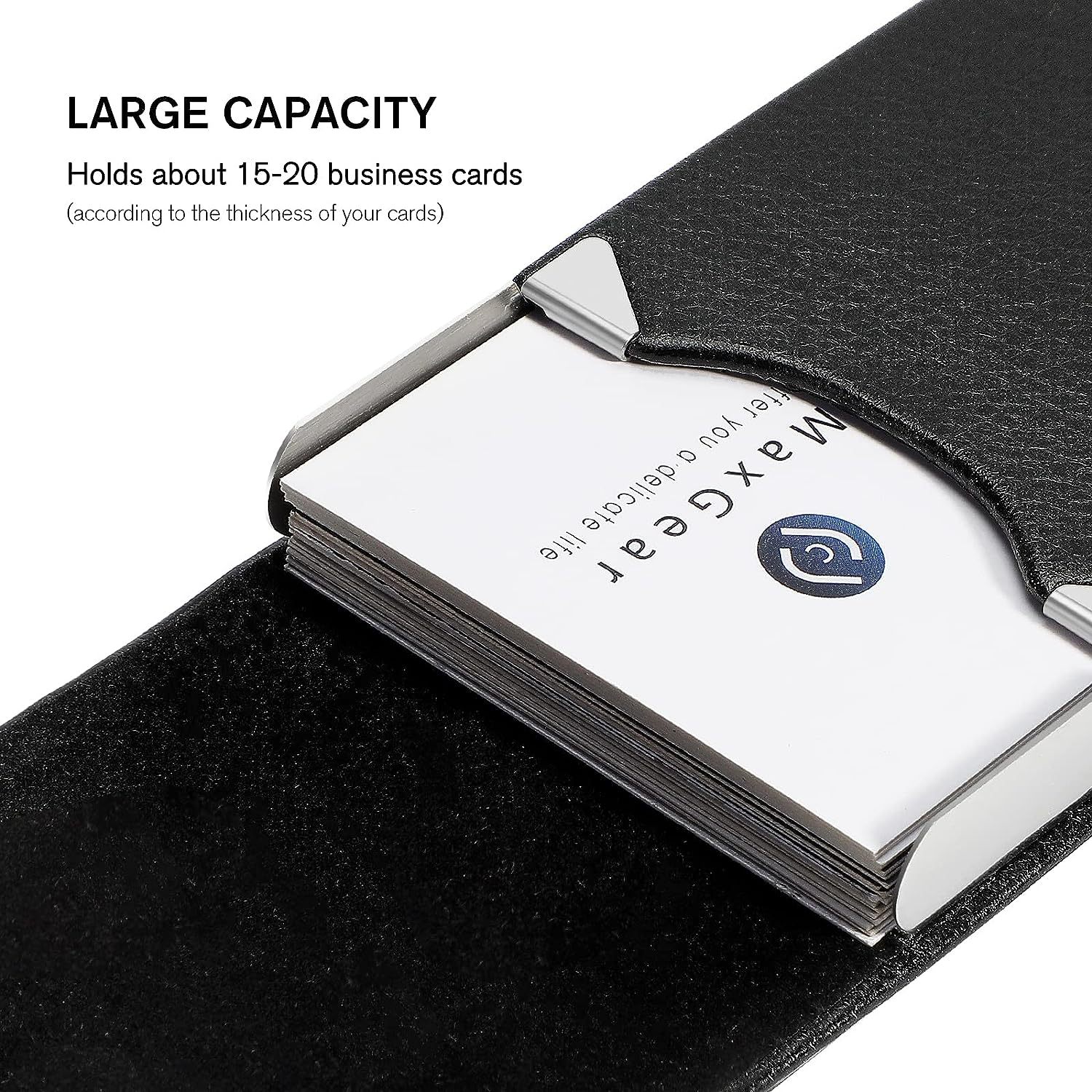 Picture of Amazon Amazon hot PU business card bag business card case Card Case full leather business card case magnetic card holder