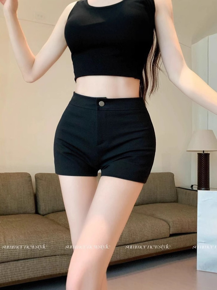 Stretch High Waist Casual Pants Women's Autumn 2024 New American Style Slim Look All-match Street Fried A- line Shorts Hot Trendy Pants