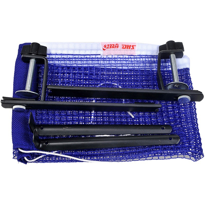 Double Happiness Table Tennis Net Frame with Net Telescopic Portable Table Tennis Block Net
