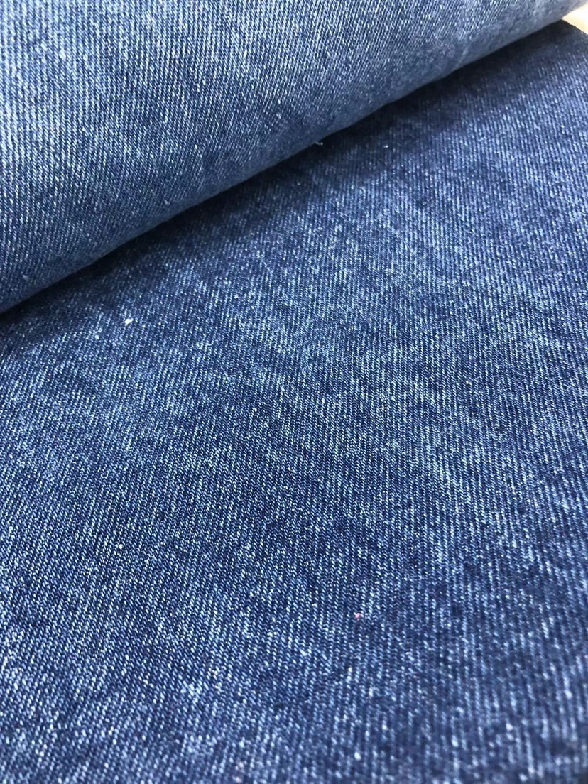 Hand wiped old texture washed denim fabric blue cotton clothing fabric handmade DIY clothes