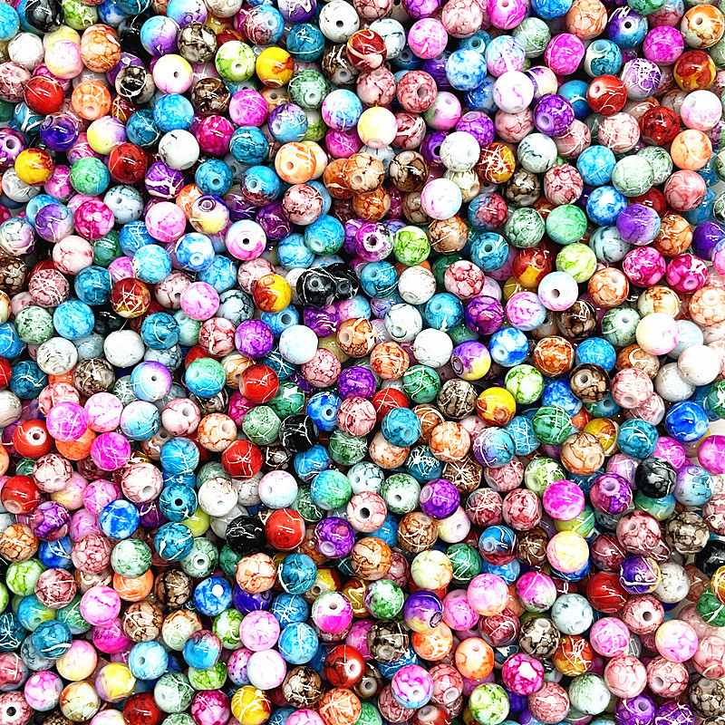 Picture of In stock two-color round beads glass beads loose beads handmade diy bracelet accessories wholesale necklace jewelry beaded material