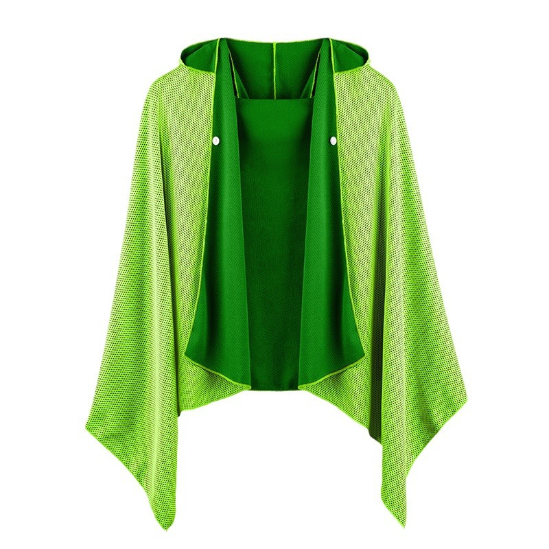 Picture of Cold Sunscreen Cloak Mountaineering Outdoor Sports Bath Towel Quick-drying Beach Towel Absorbent Sunshade Shawl Hooded Bathrobe