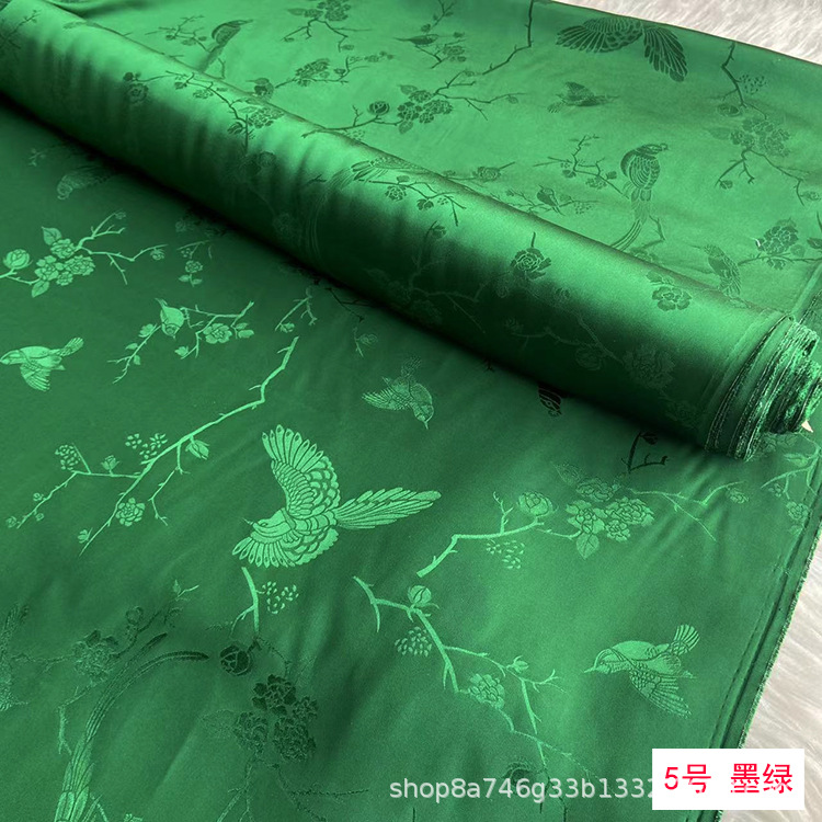Picture of 30mm Jacquard Mulberry Heavy Satin Silk Fabric Jacquard Silk Chinese Clothing Cheongsam Han Dynasty Mulberry Fabric