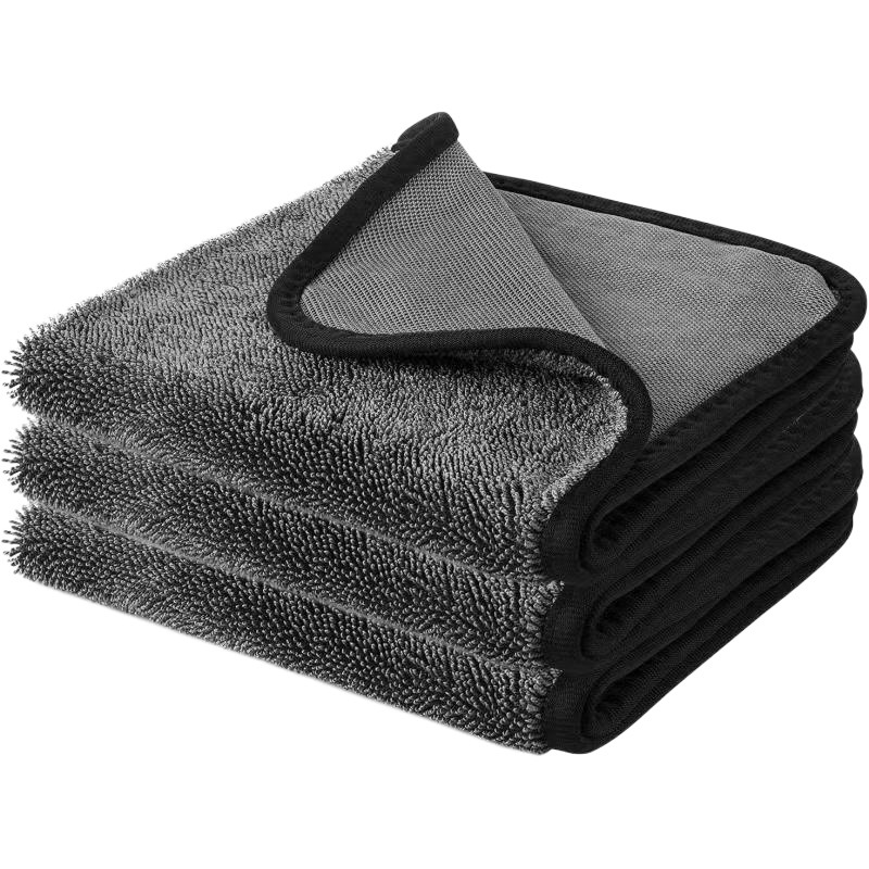 Cross-Border Small Braided Car Cleaning Towel, Thickened, Absorbent, Twisted, Car Cleaning Cloth, Lint-Free, Car Wash Towel for Vehicle Use