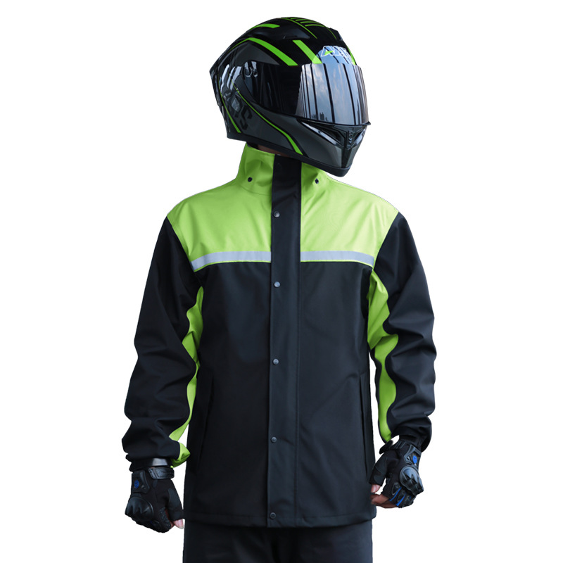 Picture of Raincoat and Rain Pants Set Wholesale Men's Split Full Body Rainproof Electric Motorcycle Takeaway Rider Special Raincoat