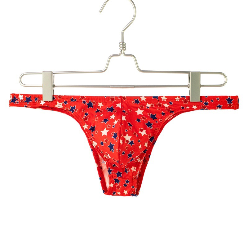 Foreign trade personality stars men's underwear sexy low waist temptation briefs bikini half hip men's underwear B806