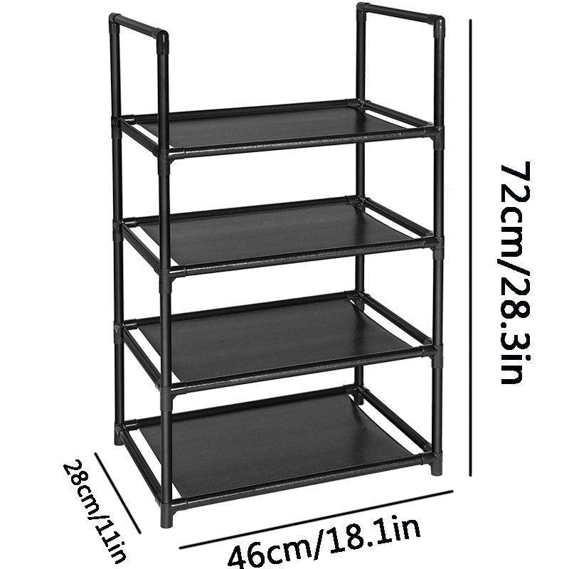 Picture of Cross-border wholesale dustproof storage rack dormitory iron shoe cabinet multi-layer non-woven door household simple shoe rack