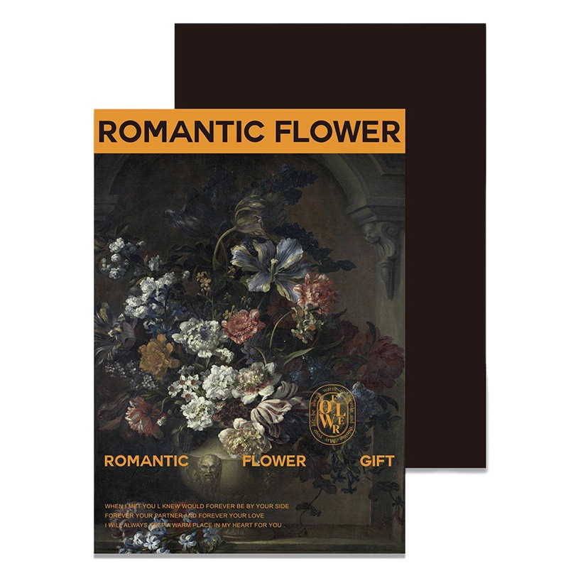 Tanabata Valentine's Day oil painting fashion wrapping paper flower bouquet wrapping paper new kraft paper gift packaging wholesale