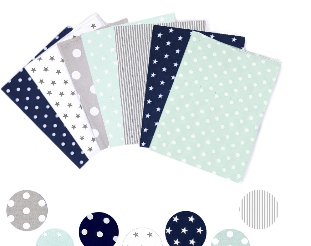 Picture of European Nordic handmade DIY patchwork twill fabric baby cotton printed cotton fabric group 25cm80cm