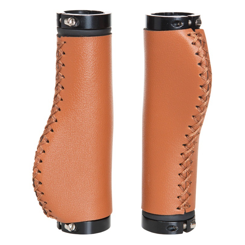 MOTSUV Mountain Bike Handle Cover Fiber Leather Ergonomic Handle Grip Cover Artificial Stitching Meat Ball Handle Cover