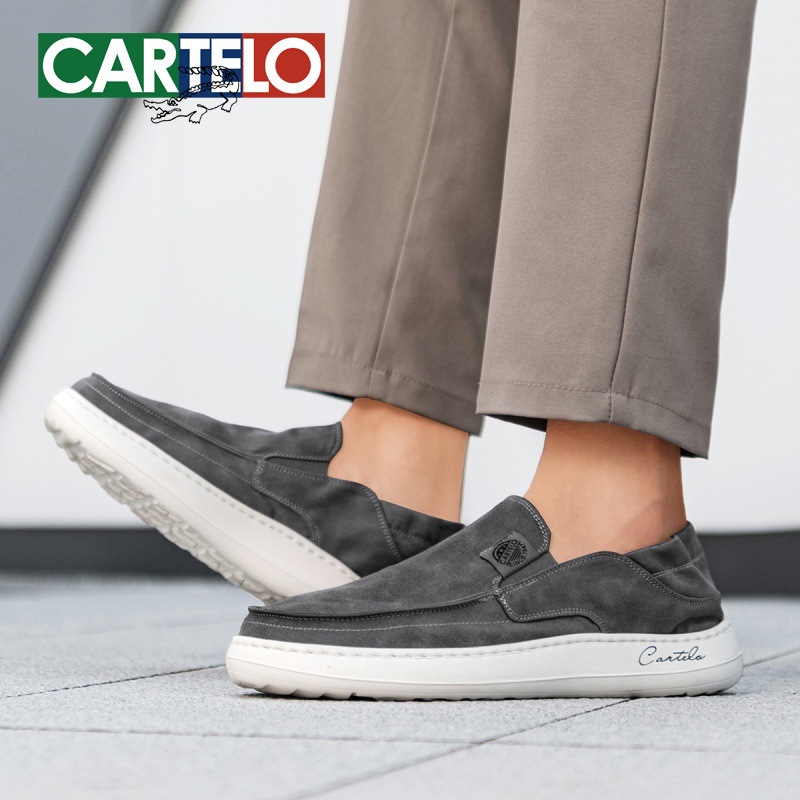 Cardile Crocodile Canvas Shoes Men's 2025 New Style Slip-On Men's Shoes Soft Sole Dad Shoes Old Beijing Cloth Shoes for Men