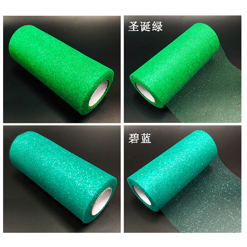 Picture of Decorative American Mesh Powdered Glitter American Mesh Roll 15cm*25 Size Wedding Decoration Yarn