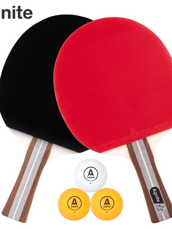 Deli Angnet Table Tennis Bats One Star Two Star Students Test Training Competition Table Tennis Bats with 3 Balls