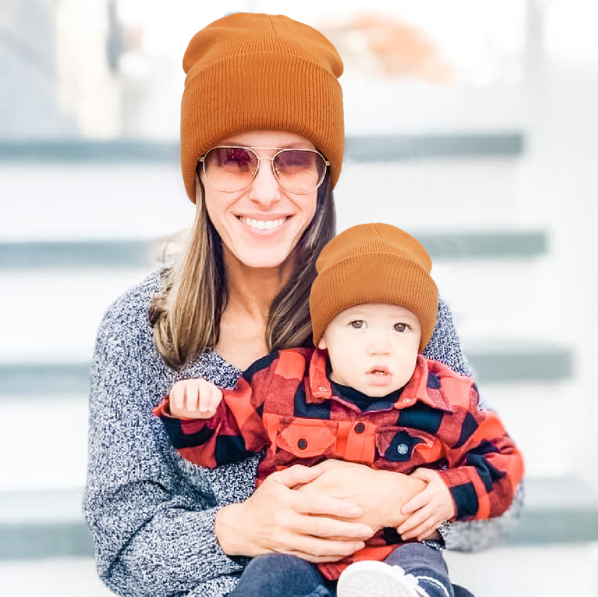 Picture of Factory direct in stock wholesale cross-border foreign trade explosions children adult autumn and winter knitted hat parent-child wool hat