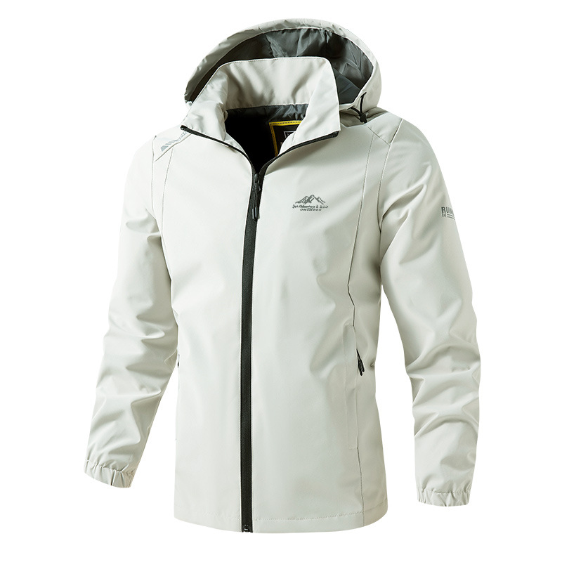 2025 Autumn and Winter Thin Men's Outdoor Sports Mountaineering Jacket Removable Waterproof Breathable Charge Jacket
