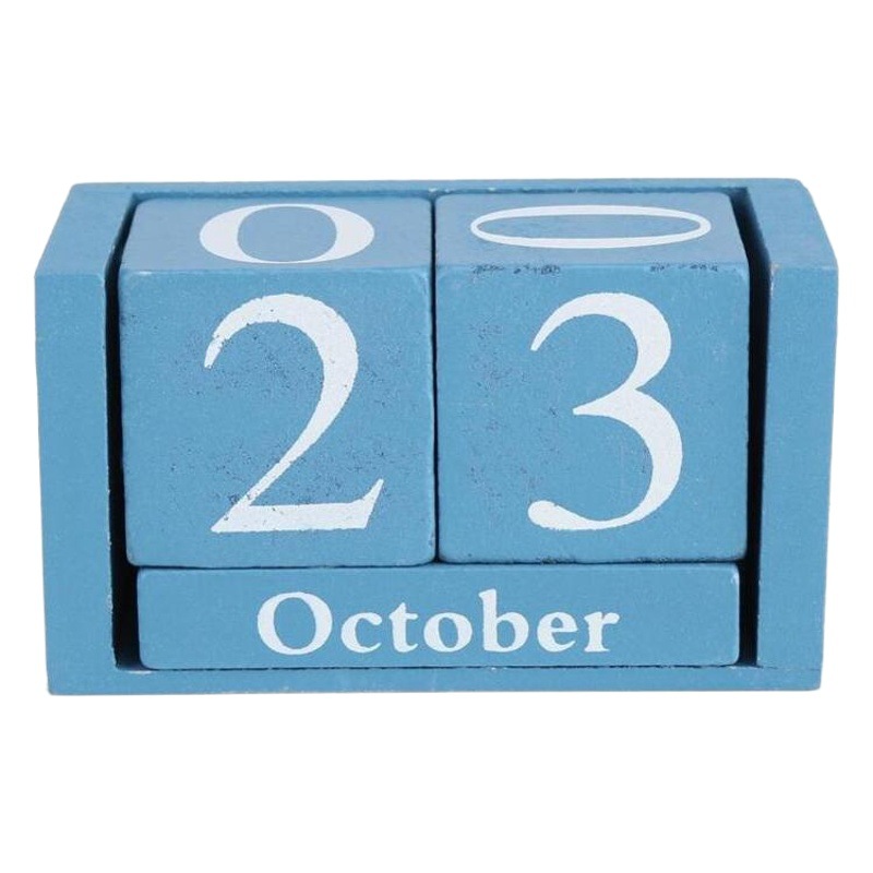 European-style pastoral wooden creative living room desktop study Shop Bar furnishings Perpetual Calendar Calendar desk calendar wholesale 1