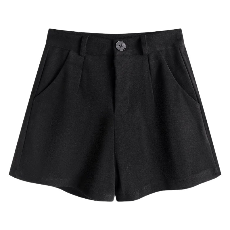 Autumn and Winter New Woolen Shorts Women's 2023 High Waist Slim-fit Dress Pants Design Sense Fashionable Korean Style Small Boots Pants