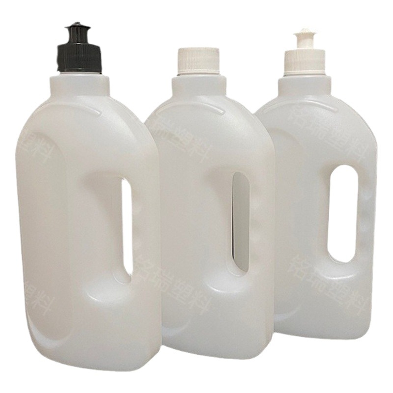 500ml Floor Cleaner Bottle Pe Cleaning Agent Plastic Packaging Bottle Flat Bottle Washing Agent Bottle Laundry