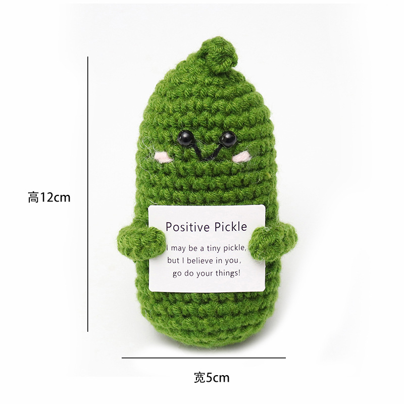 Cross-Border Hot-Selling Wool Crochet Positive Energy Potato Knitted Wool Cucumber Positive Energy Wool Crocheted Doll Finished Product