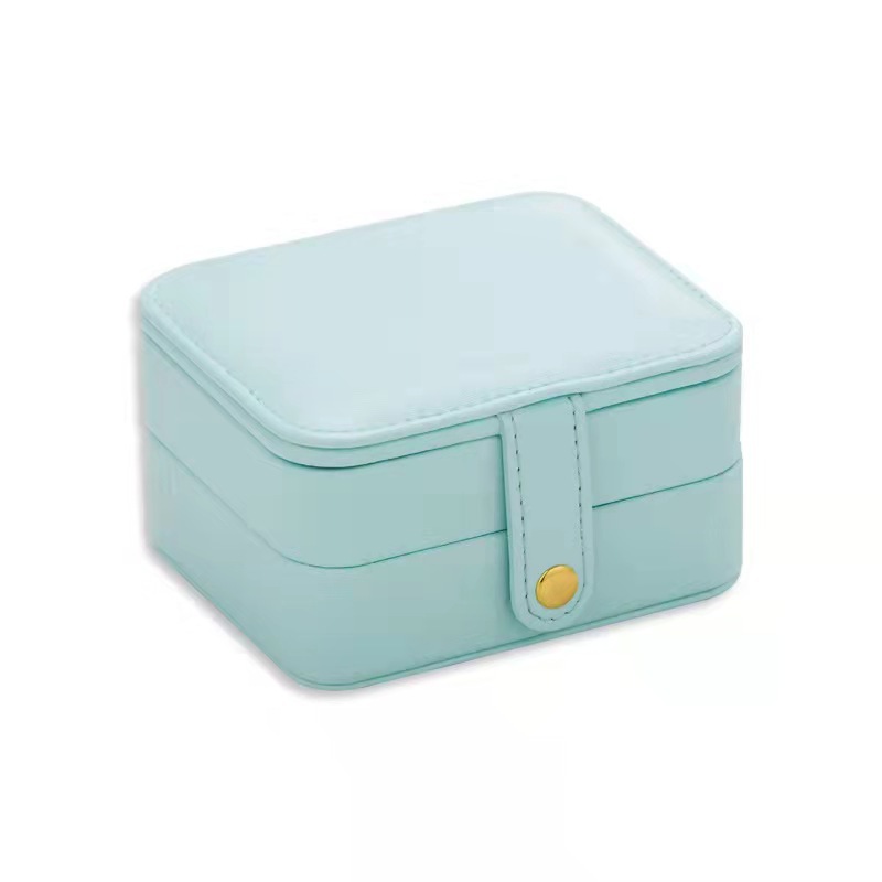 Picture of South Korea exquisite jewelry box multi-layer portable travel with mirror jewelry box earrings earrings packaging jewelry storage box