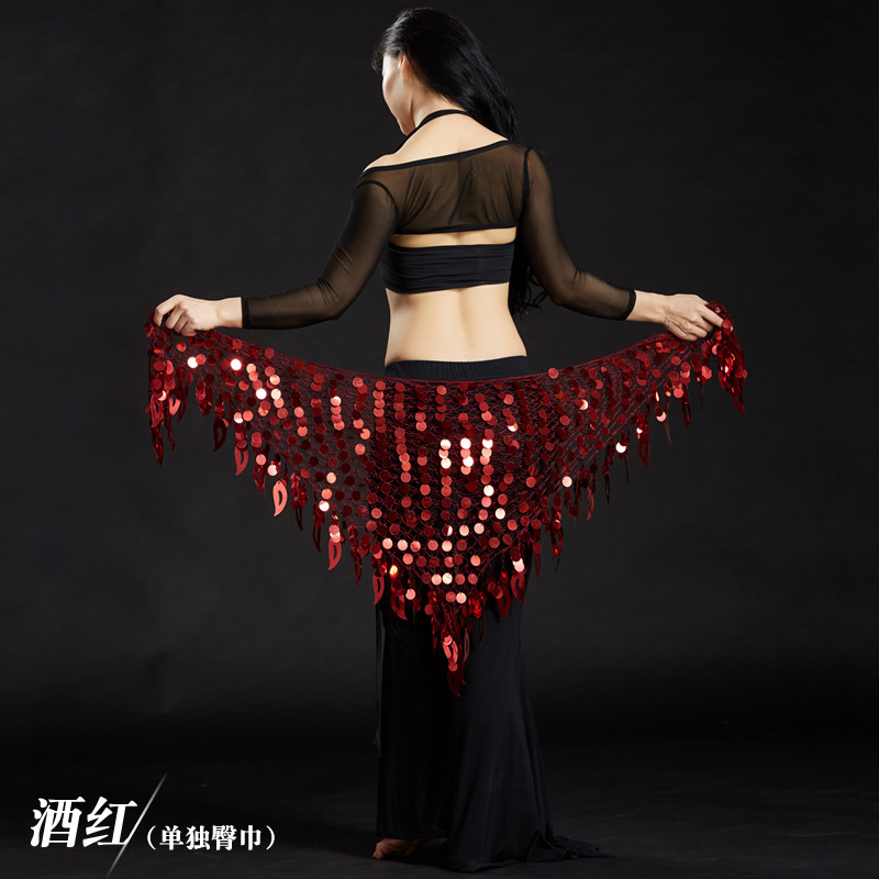 Picture of Dancer Gong Pieces Triangle Shoulder Shawl Belly Dance Costume Belly Dance Waist Chain Belly Dance Hips Mermaid Hips