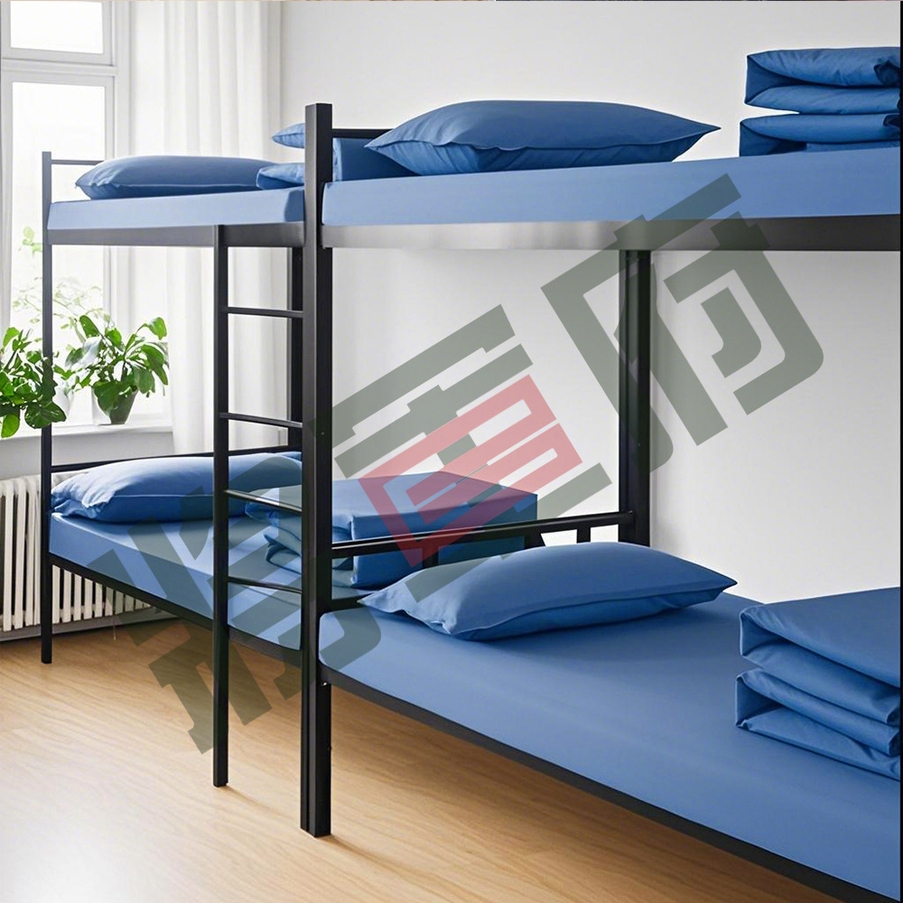 Picture of Three-Piece Bed Sheet and Duvet Cover Set, Fire Flame Blue Pure Cotton Fitted Sheet, Class a All-Cotton Duvet Cover, Six-Piece Bedding Set for Dormitory Use
